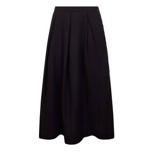 Uma Wang Women Black Frontera Canvas Gomes Pleated Midi Skirt<Br/>